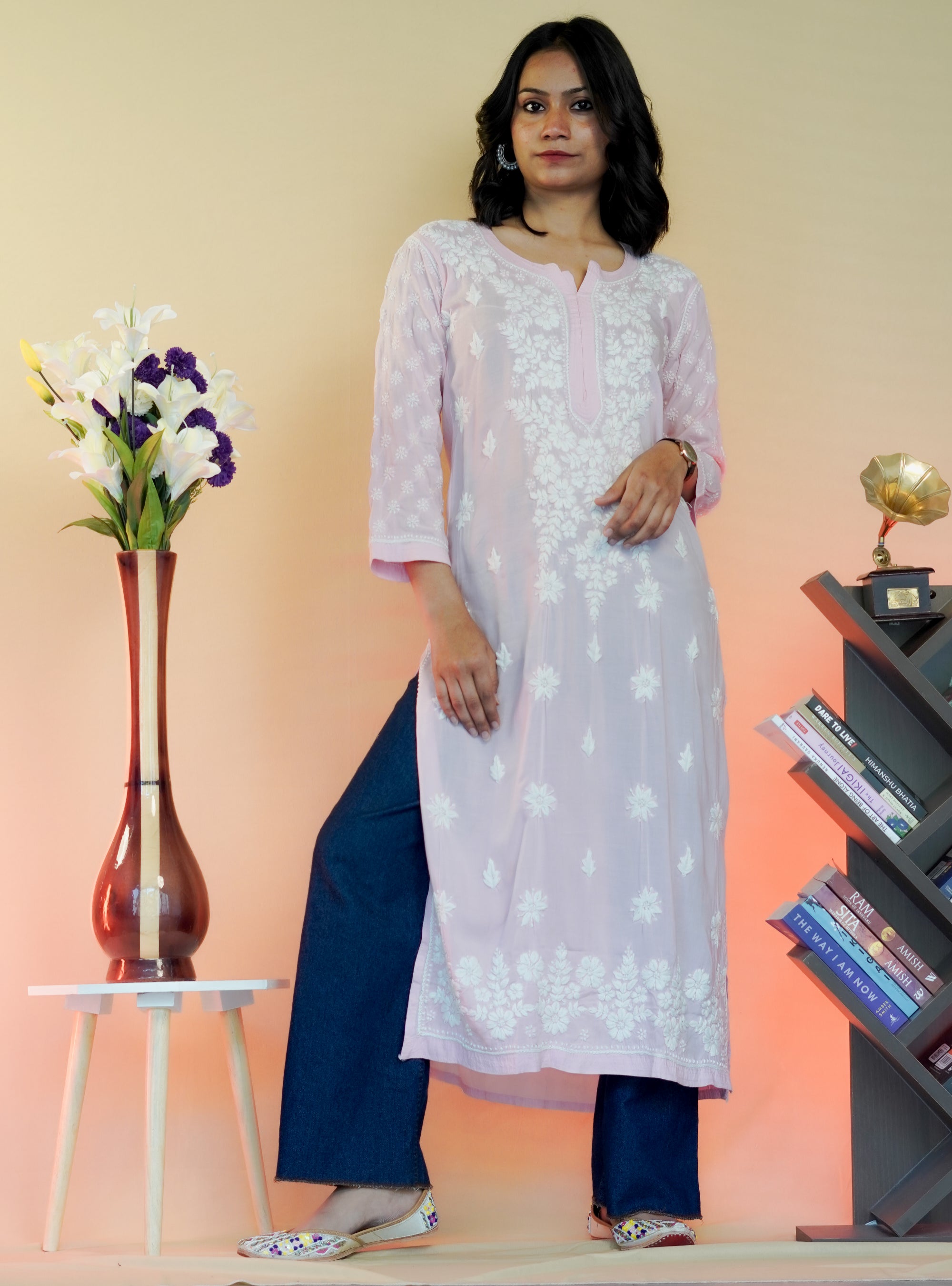 Fabric Chikankari Kurti