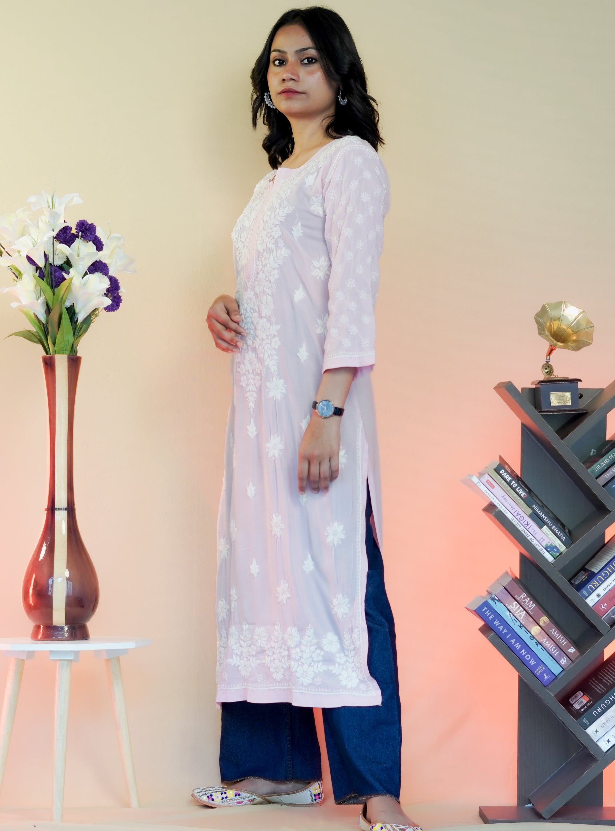 Fabric Chikankari Kurti