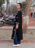 Black Colour Cotton Chikankari Kurti