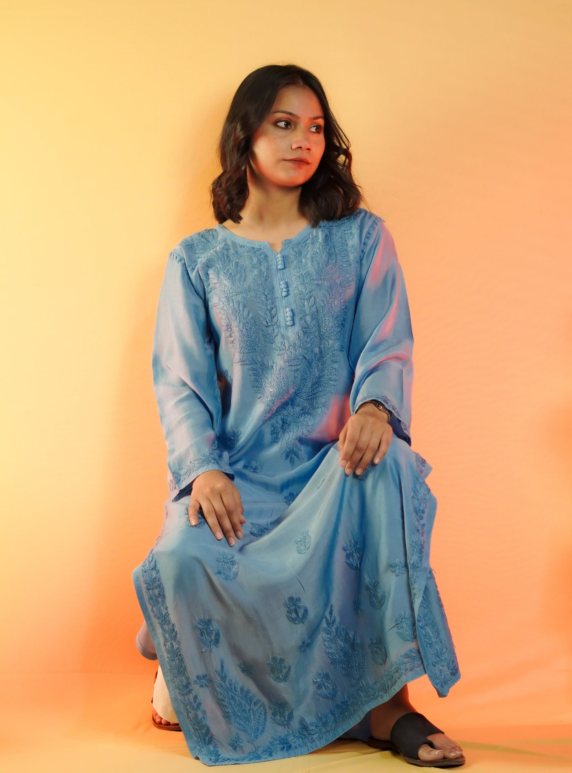 Fabric Chikankari Kurti
