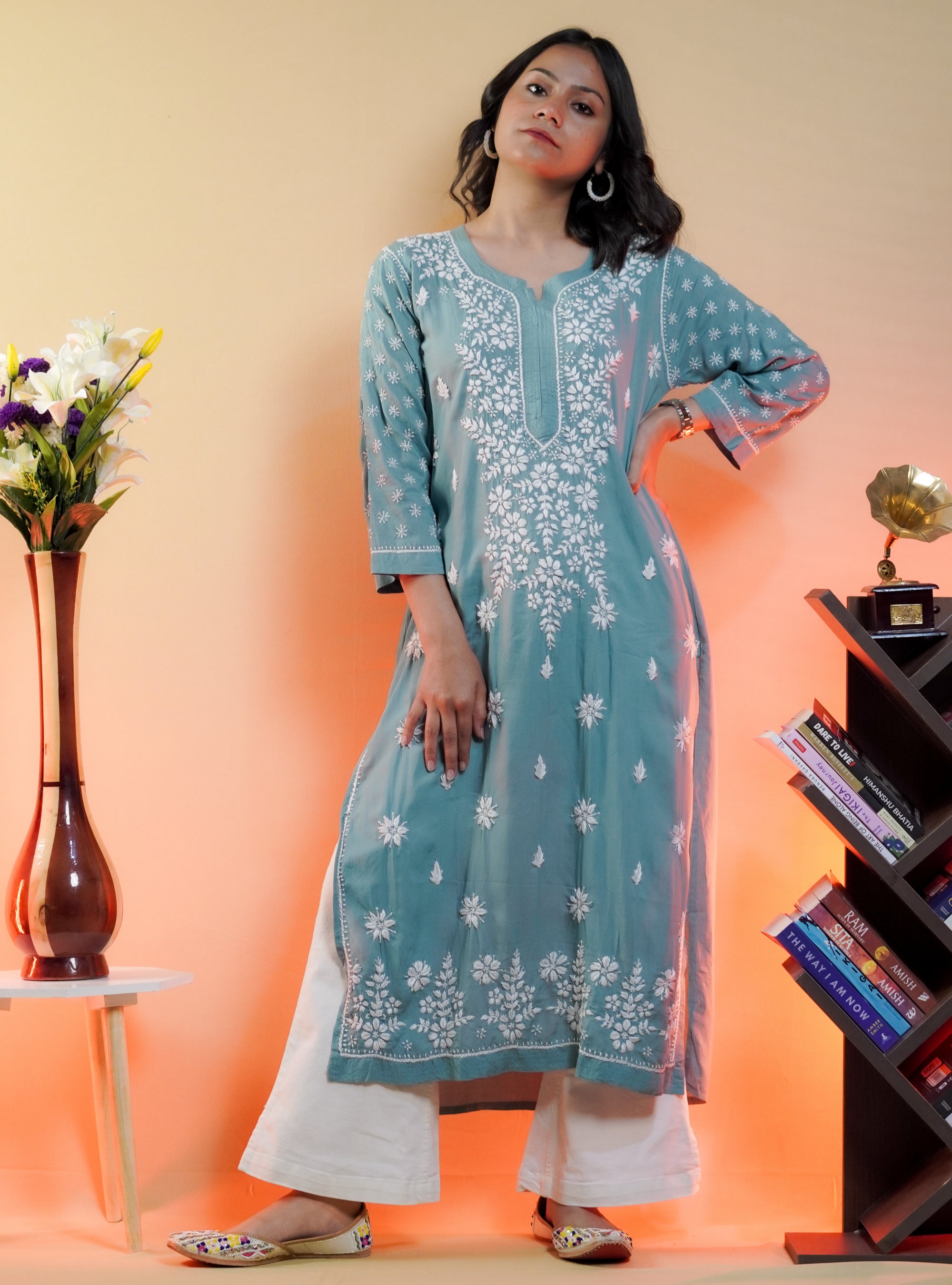 Fabric Chikankari Kurti