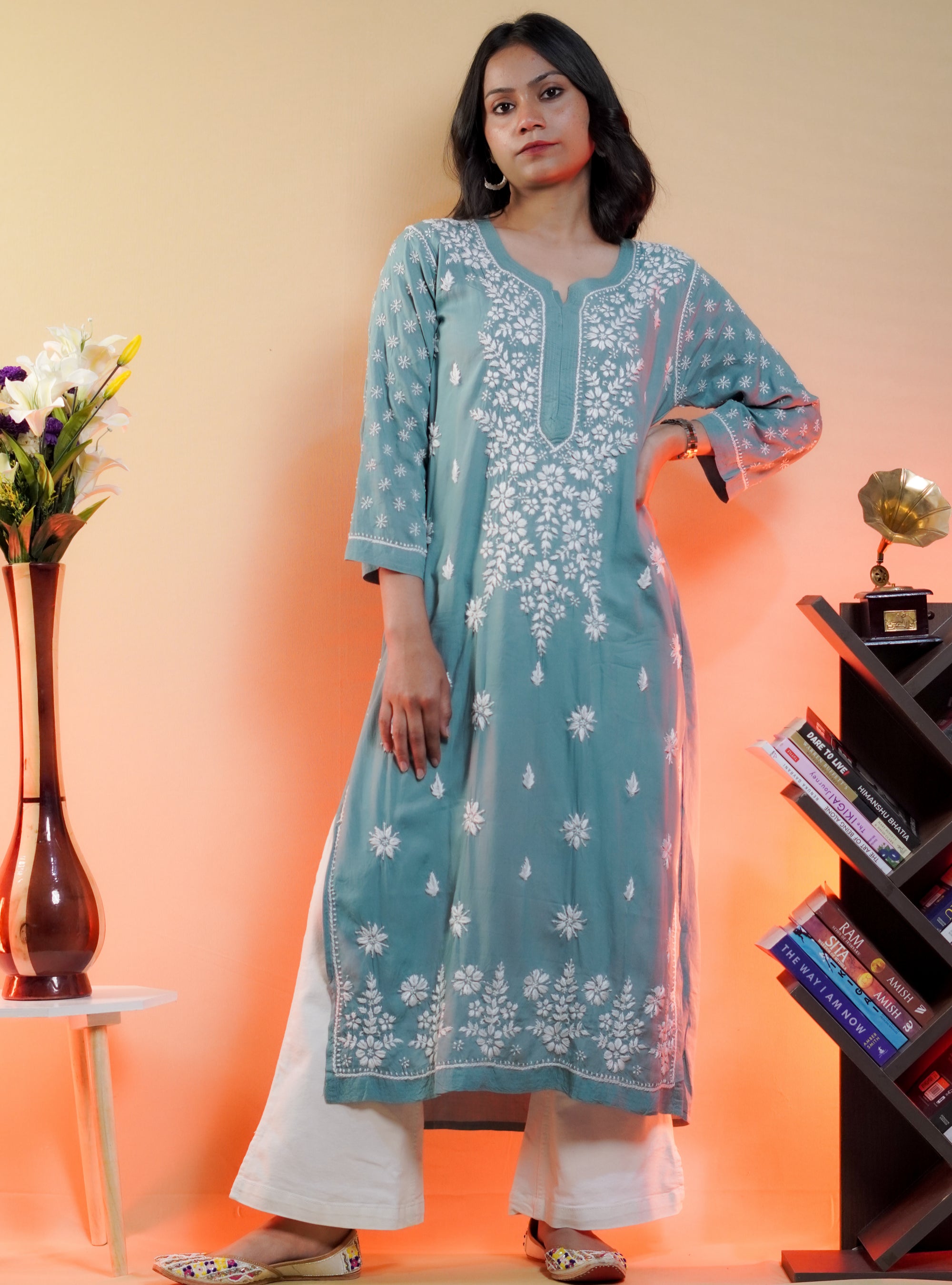 Fabric Chikankari Kurti