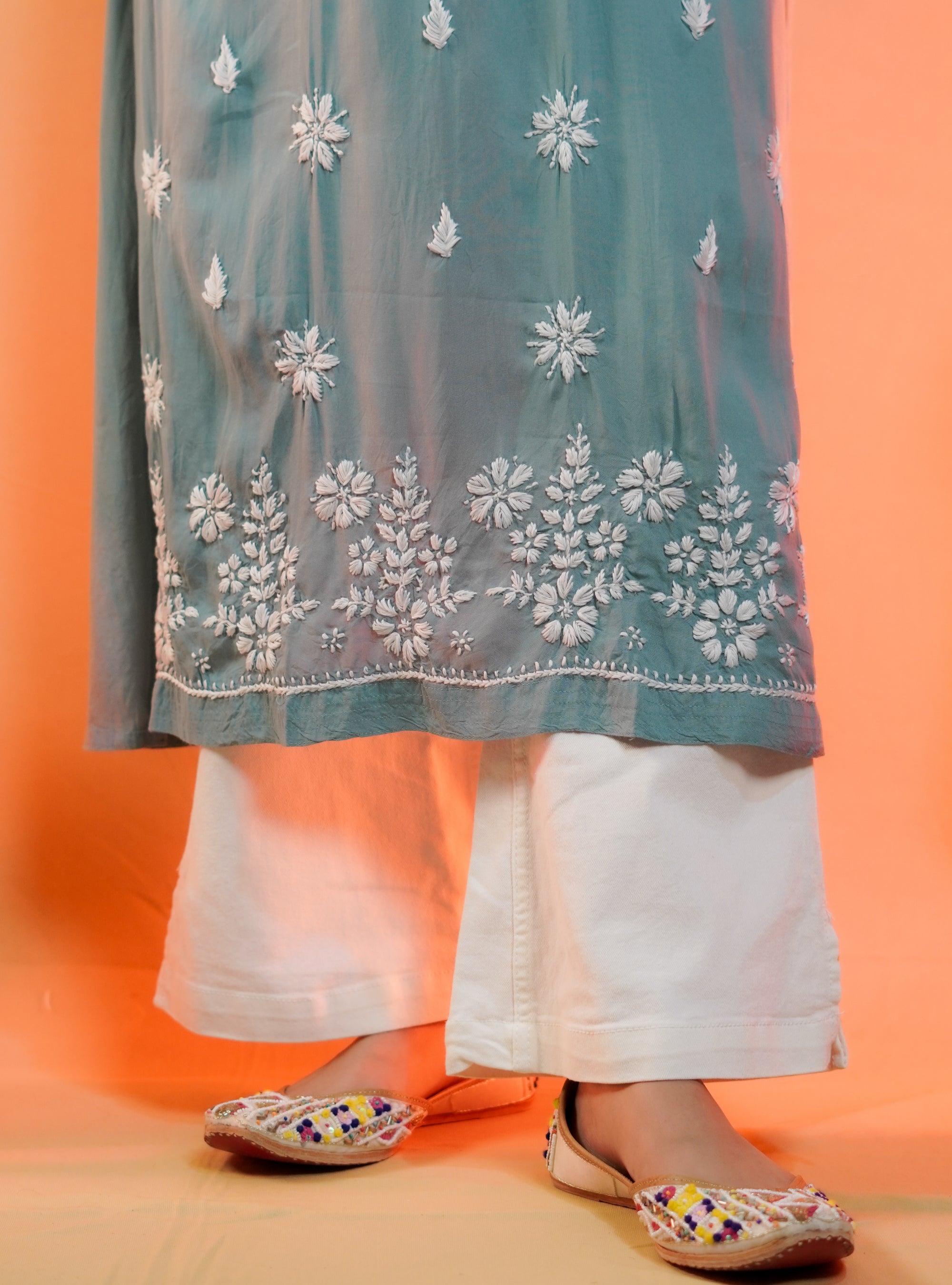 Fabric Chikankari Kurti