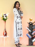White & Black- Cotton Pant & Kurti