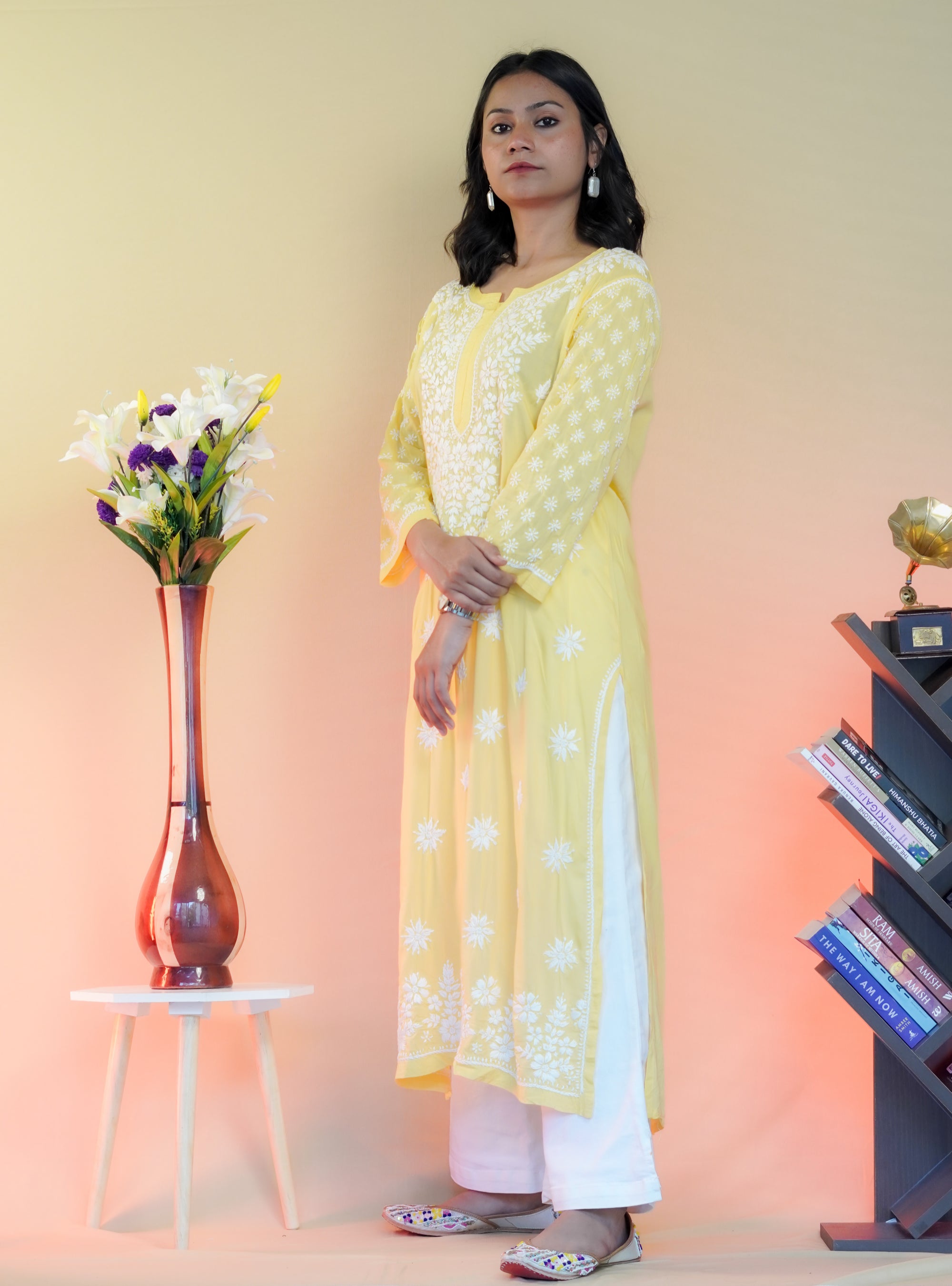Fabric Chikankari Kurti