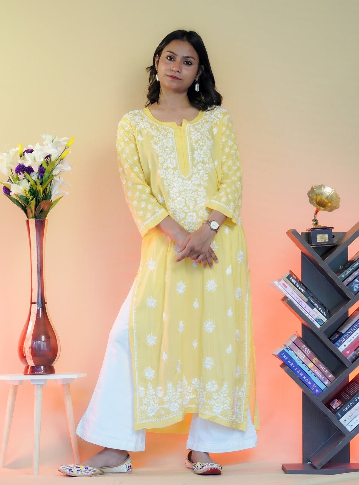 Fabric Chikankari Kurti