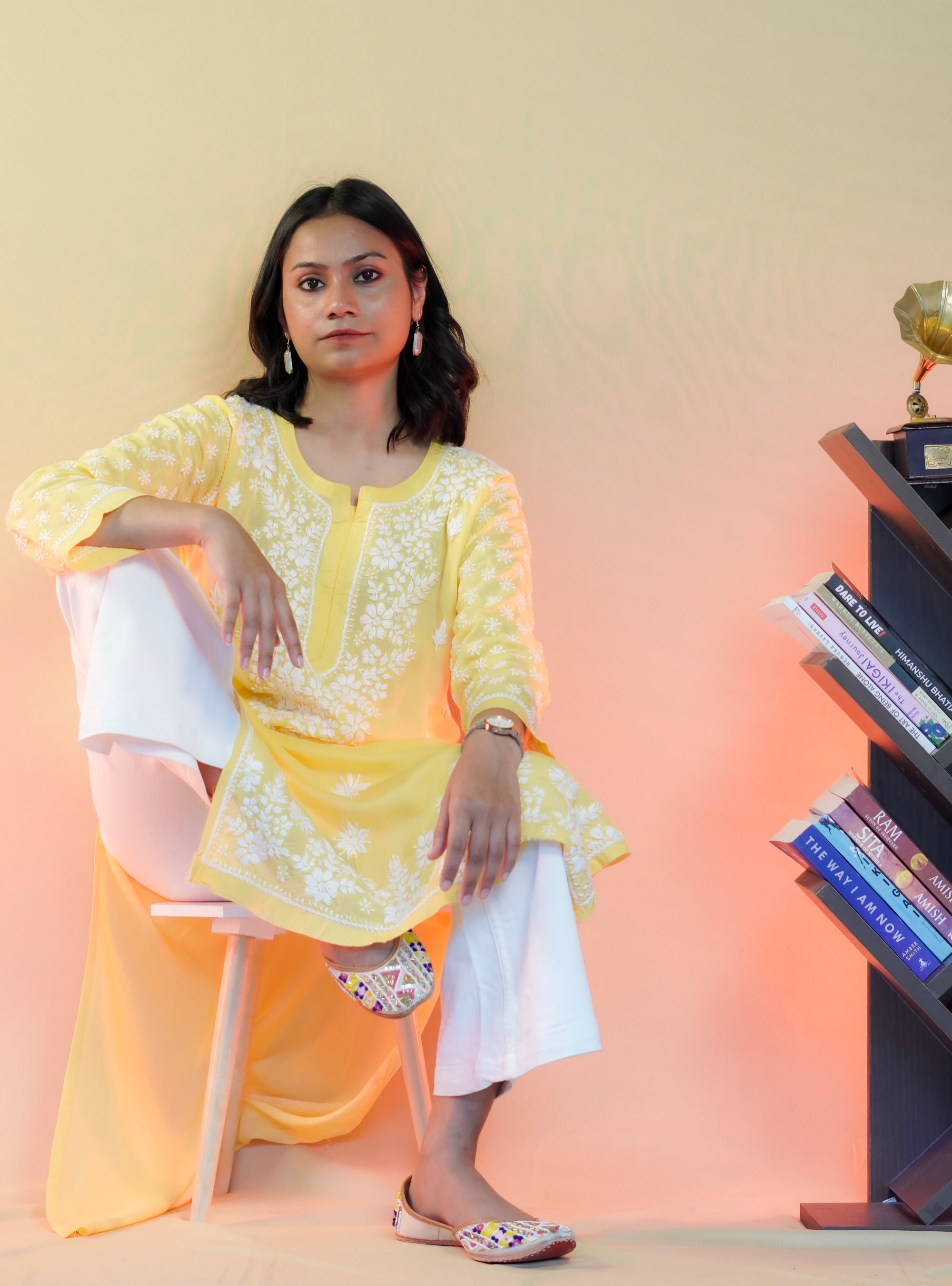 Fabric Chikankari Kurti