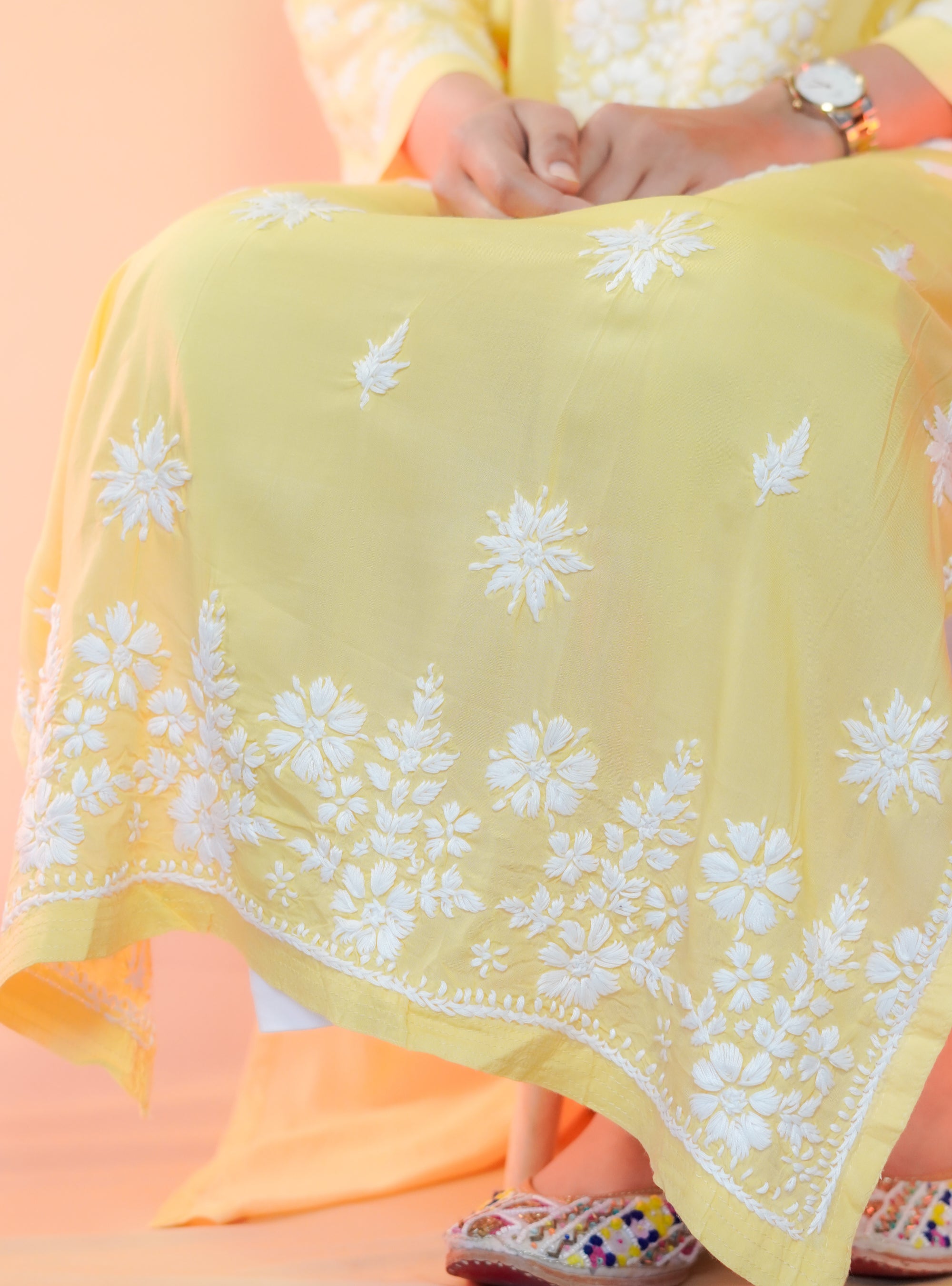 Fabric Chikankari Kurti