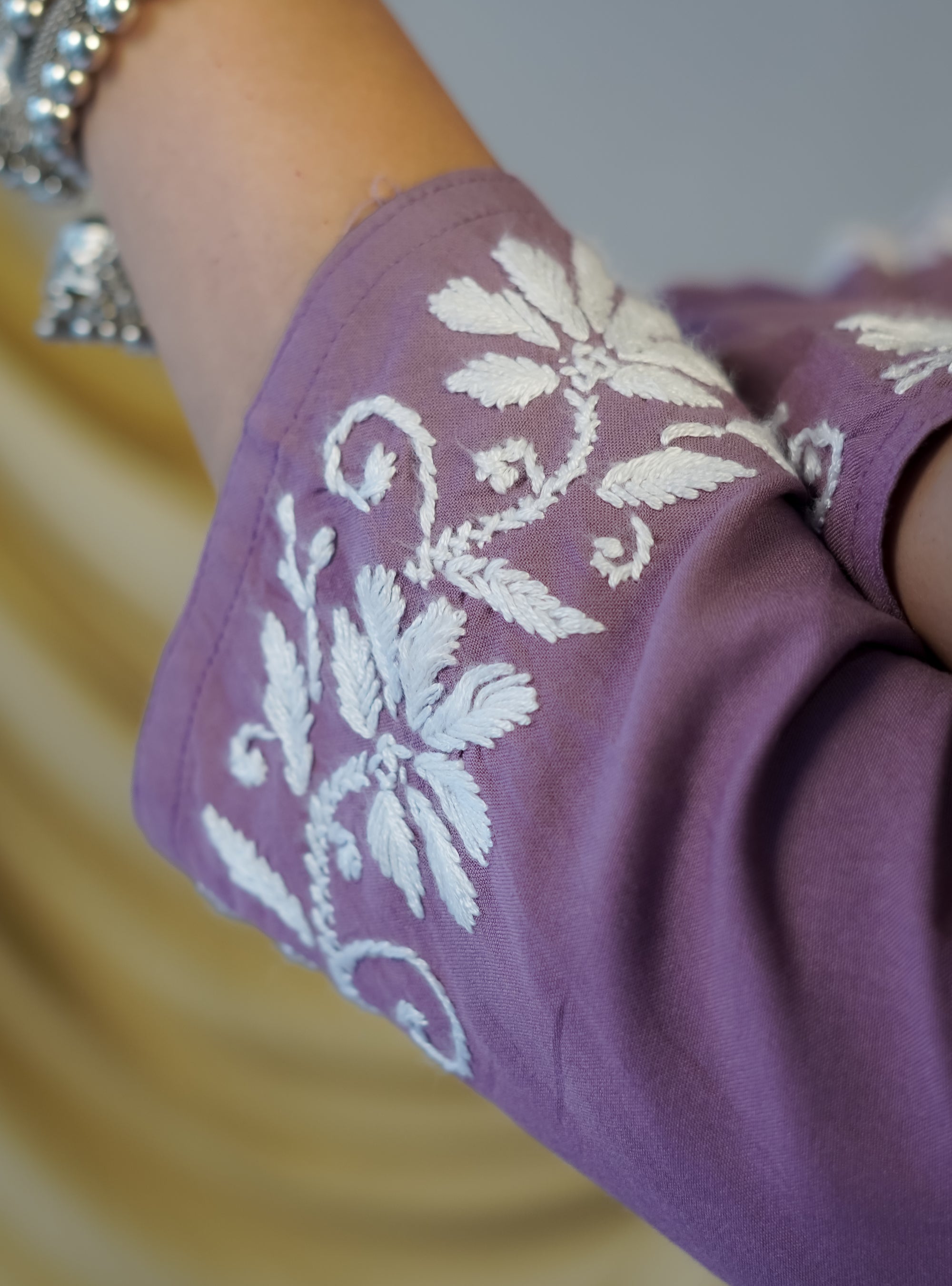 Rayon Fabric Chikankari Kurta and Palazzo Set