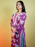 Kohinoor Muslin Chikankari Straight Fit Kurta