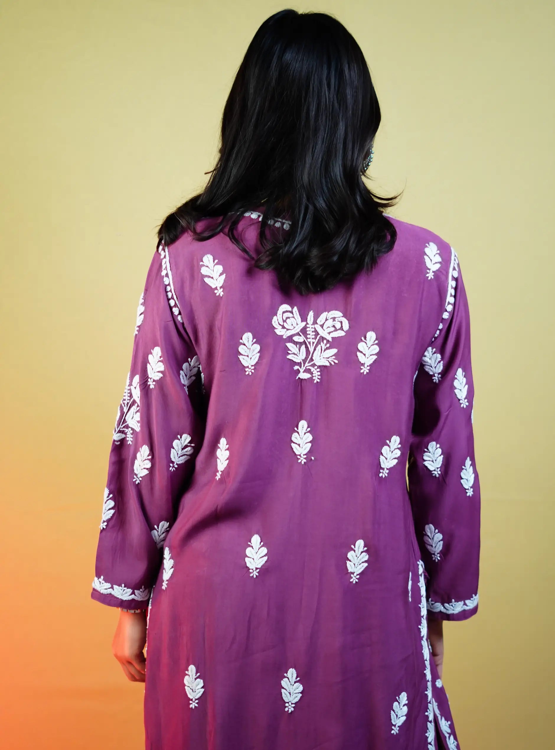 Kohinoor Muslin Chikankari Straight Fit Kurta