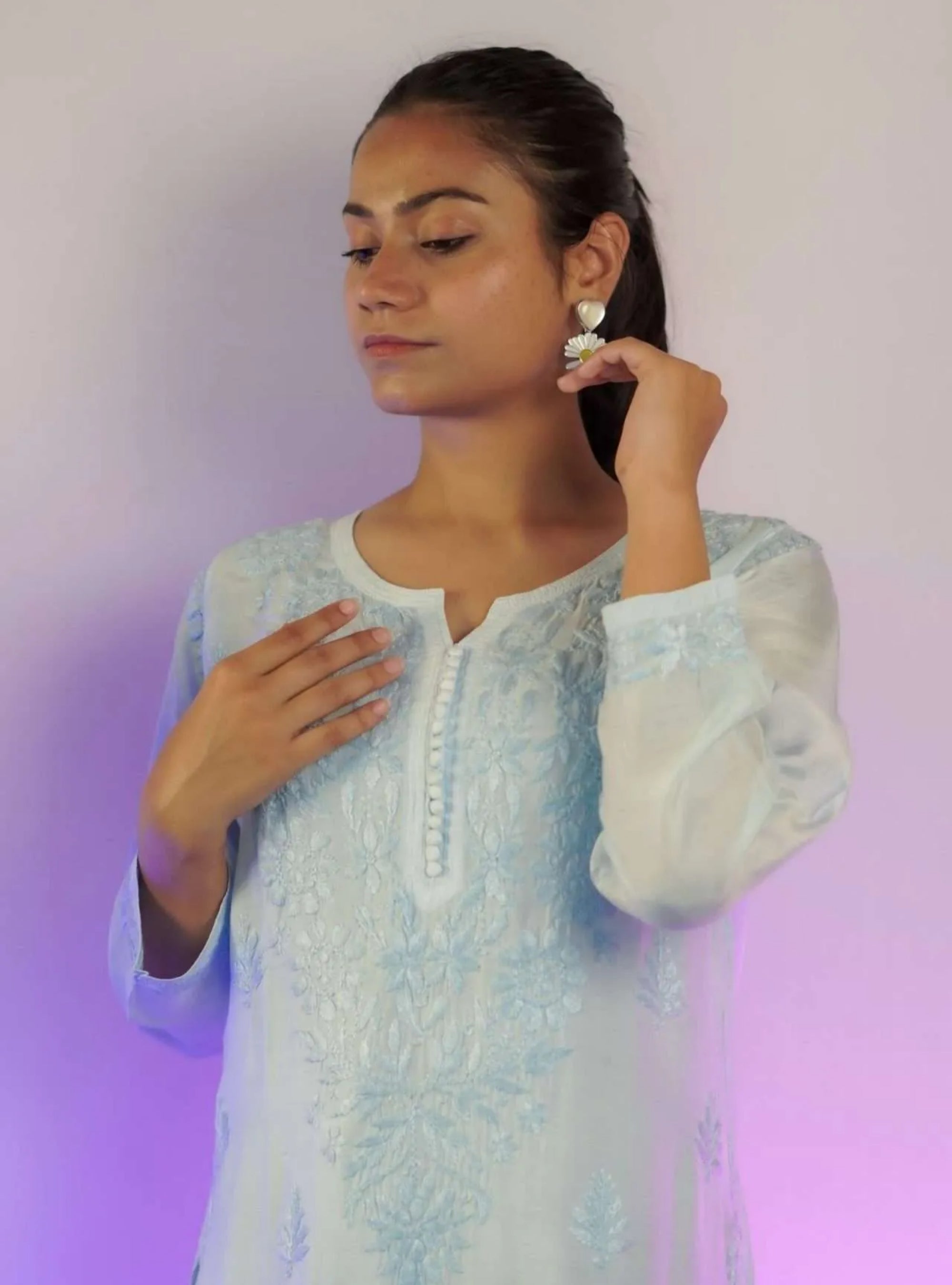 Fabric Chikankari Kurti